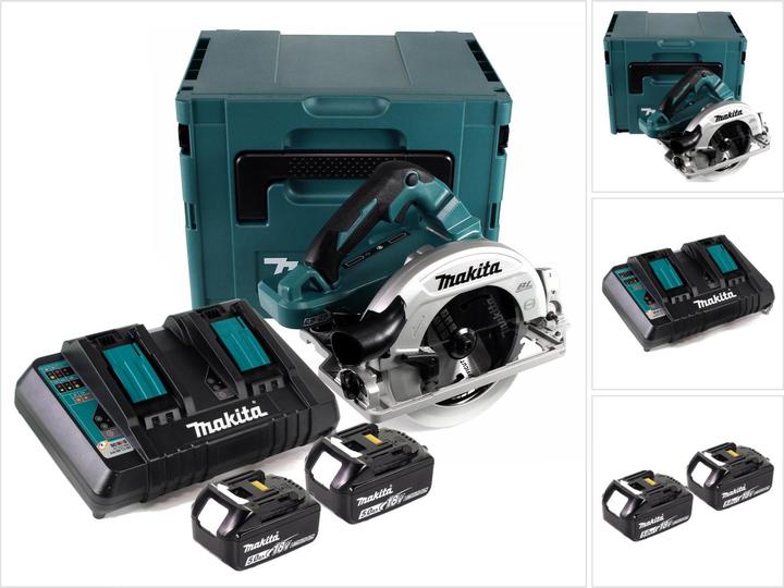 Productafbeelding Makita DHS 782 PT2J Accu handcirkelzaag 36V (2x18V) 190 mm Brushless in Makpac + 2x 5,0 Ah accu + Dop
