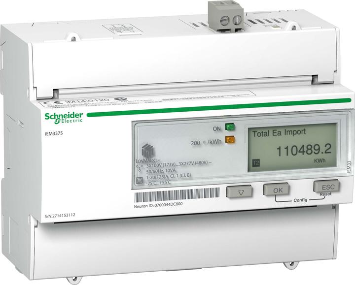 Image du produit Schneider Electric iEM3335 meter 125A M-bus 1 digital I/O