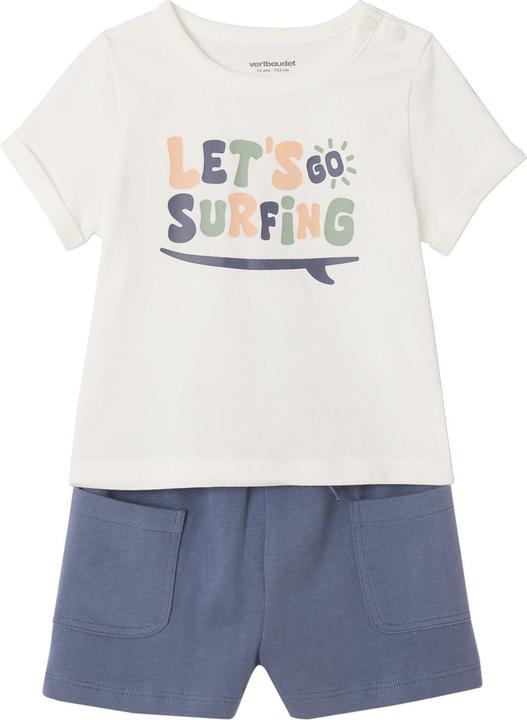 Vertbaudet Bio-Kollektion: Baby-Set aus bedrucktem T-Shirt & Shorts