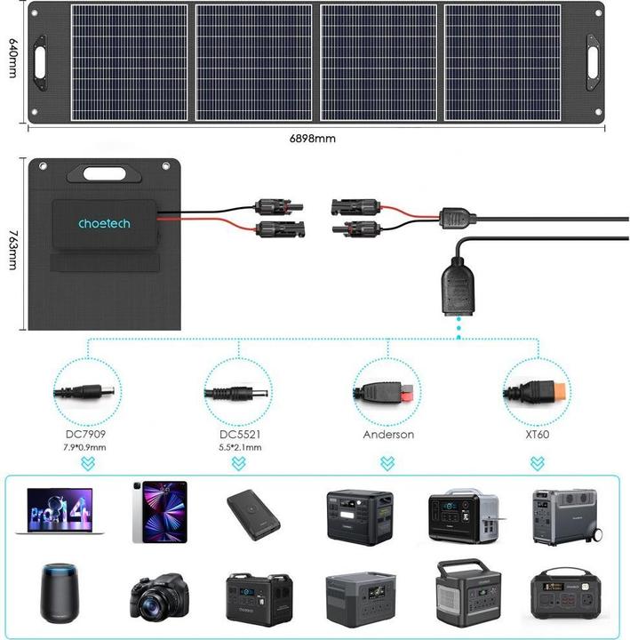 Immagine prodotto Choetech SC016 Caricabatterie solare (300 W, 6.35 kg)