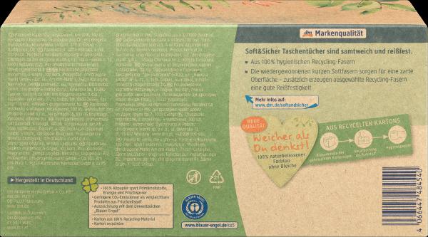 Produktbild dm Soft&Sicher Taschentücher Box Recycling