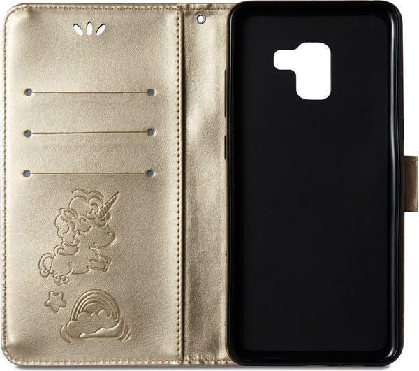 Produktbild MU Style Magnetische Lederhülle mit Einhorn Muster (Samsung Galaxy A8 (2018))