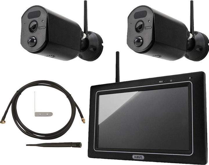 Produktbild Abus PPDF17000 + PPDF17520 + TVAC17530 Funk-Überwachungskamera-Set 4-Kanal mit 2 Kameras 2304 x 1296 Pixe (2304 x 1296 Pixels)