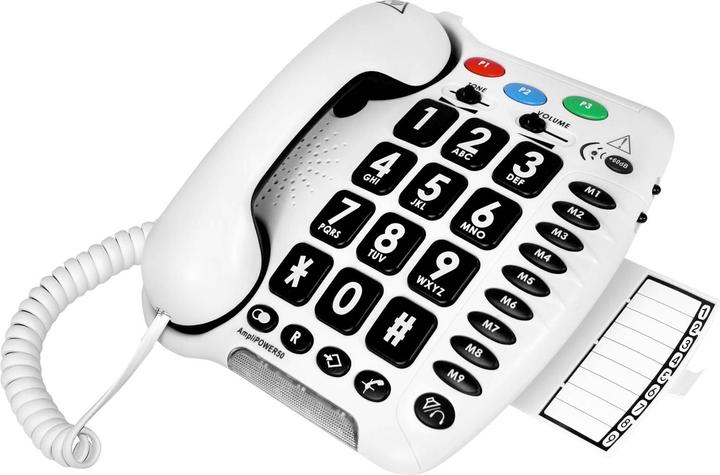 Actual product image Geemarc AmpliPOWER 40 hearing impaired telephone (white)
