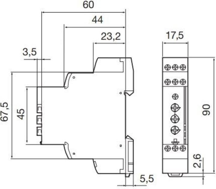 Actual product image Eberle Controls Monitoring relay INRH Overtravel relay