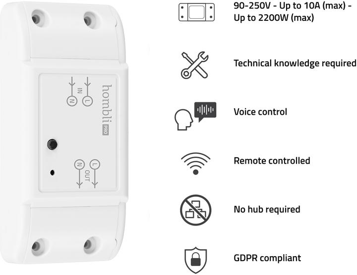 Image du produit Hombli Interrupteur intelligent (Actionneur de commutation)