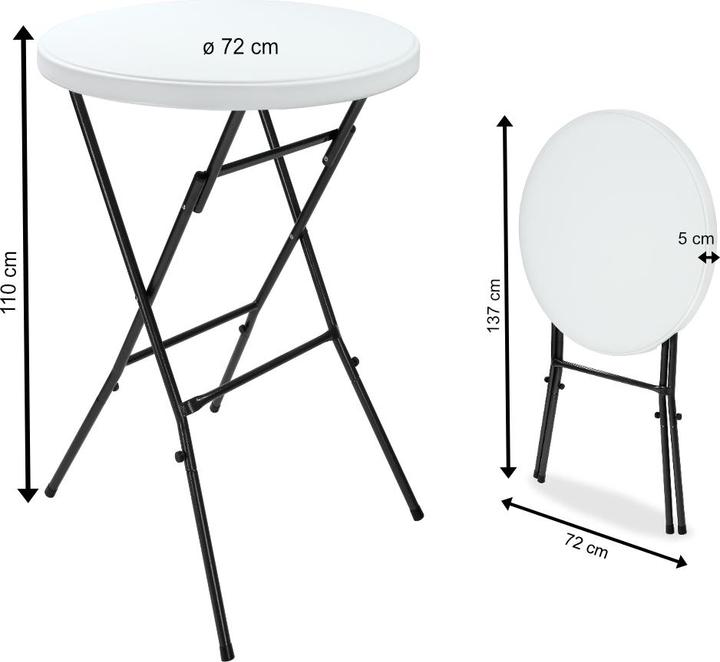 Produktbild Casaria Stehtisch (110 x 72 x 72 cm)