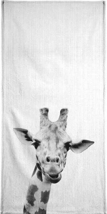 Produktbild Juniqe Giraffe-Schwarz-Weiss-Fotografie (90 x 180 cm)