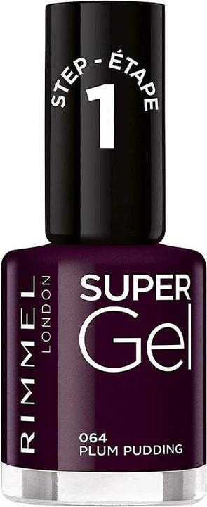 Rimmel London Super Gel 064 Plum Pudding 12ml (064, Vernis couleur)