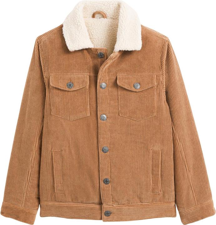 Actual product image La Redoute Collections Corduroy jacket with teddy fleece collar (120 B)