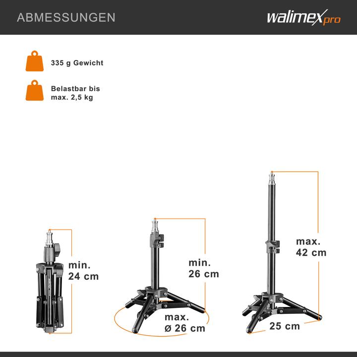 Actual product image Walimex Lamp tripod 40cm (40 cm, 2.50 kg)