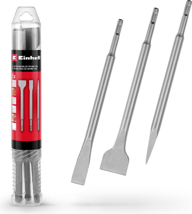 Einhell SDS-Plus Meissel-Set 247200, 250 mm, 3-teilig (250 mm)