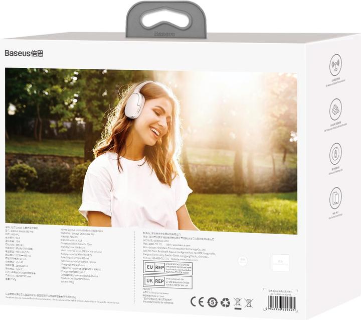 Actual product image Baseus Encok headphone D02 Pro White (40 h, Wireless)