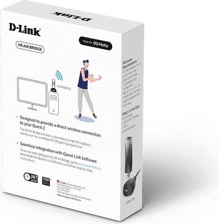 Actual product image D-Link DWA-F18 Air Bridge for Meta Quest
