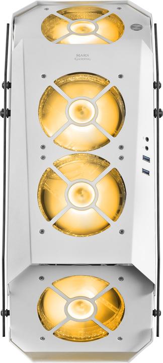 Image du produit Mars Gaming Boitier Moyen Tour Atx Mc51 RGB Avec Panneaux Vitrés (Blanc) (ATX, Mini-ITX)