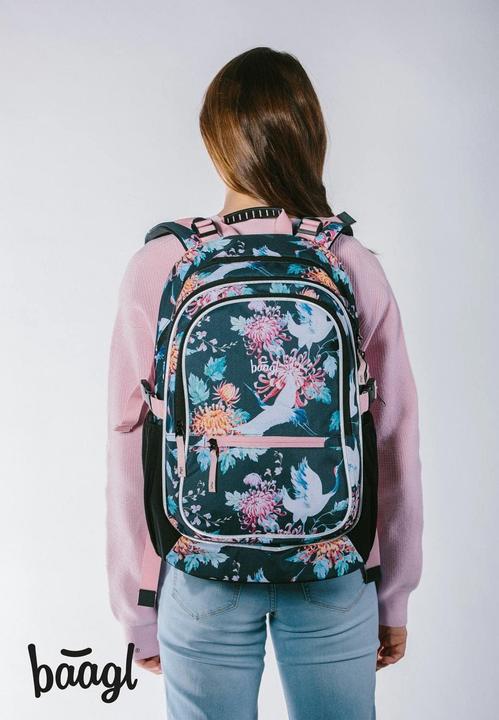 Immagine prodotto Baagl 3-teiliges Schulrucksack-Set Birds für Mädchen