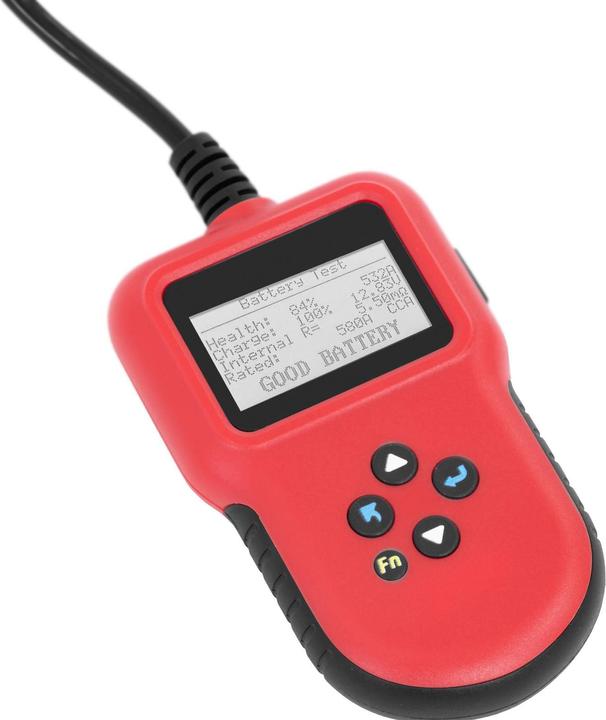 Image du produit MSW Testeur de batterie automobile numérique - 12 V/24 V - LCD - multilingue