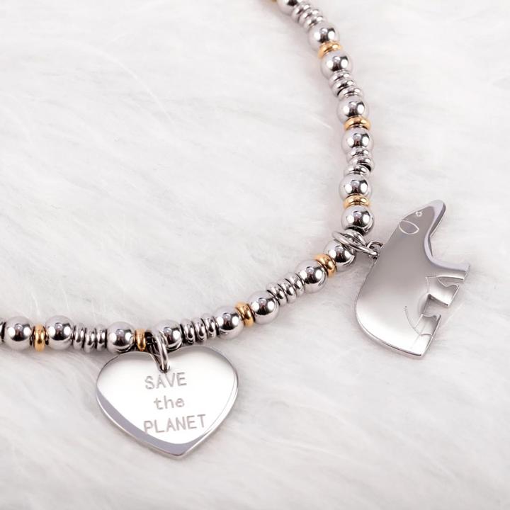 Actual product image La Petite Story Save The Planet Polar Bear Bracelet (20 cm, Stainless steel)