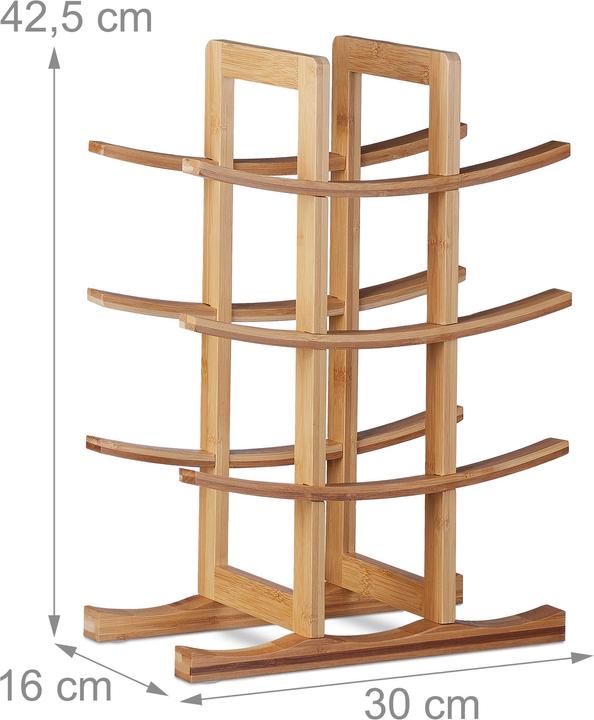 Actual product image Relaxdays Wine Rack For 12 Bottles (30 x 16 x 42.5 cm, 12 Fl.)