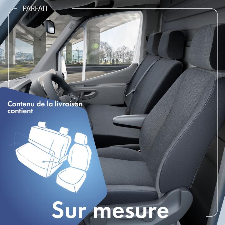 Image du produit Walser Housses de siège pour Mercedes Sprinter et VW Crafter, ES et DB avant en polyester BJ 05/2006 -