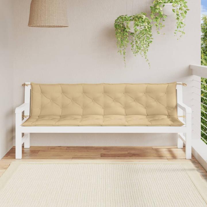 Image du produit VidaXL Coussins de banc de jardin 2 pcs. tissu (200 x 50 x 7 cm)