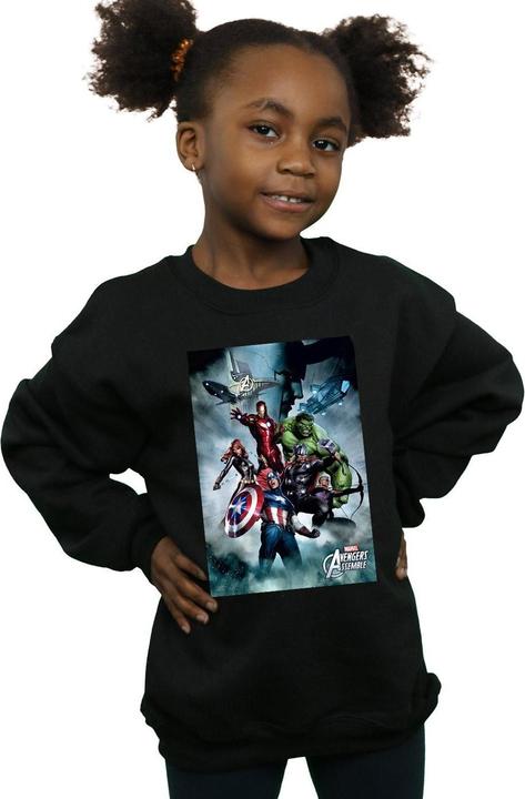 Actual product image Girls Avengers Team Montage Sweatshirt (140, 146)