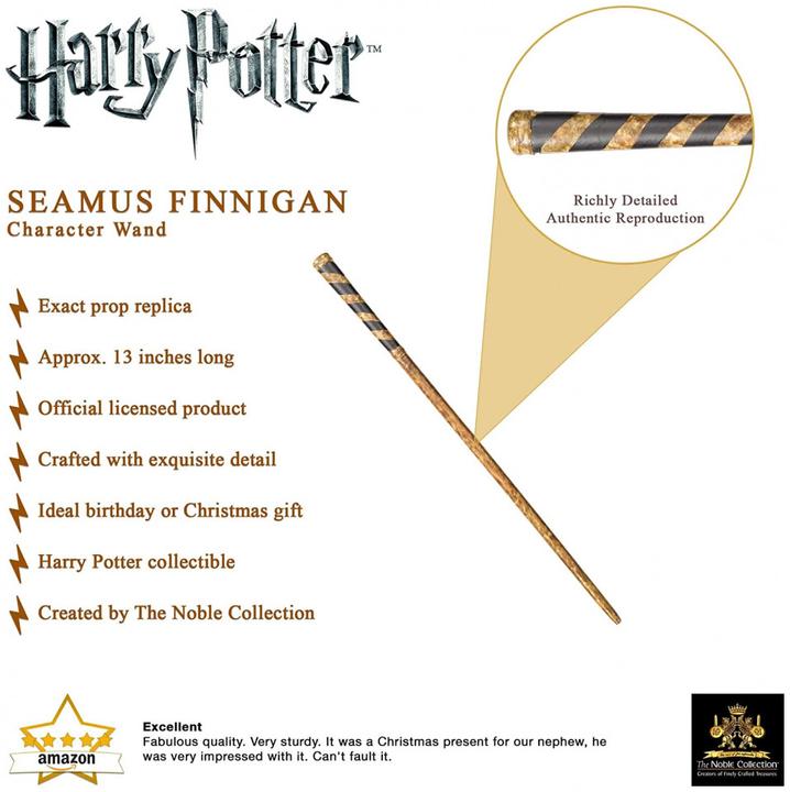 Image du produit Noble Collection Baguette magique Seamus Finnigan de Harry Potter (édition personnage)
