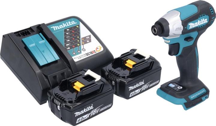 Produktbild Makita DTD 157 RM Akku Schlagschrauber 18 V 140 Nm 1/4" Brushless + 2x Akku 4,0 Ah + Ladegerät (Akkubetrieb)