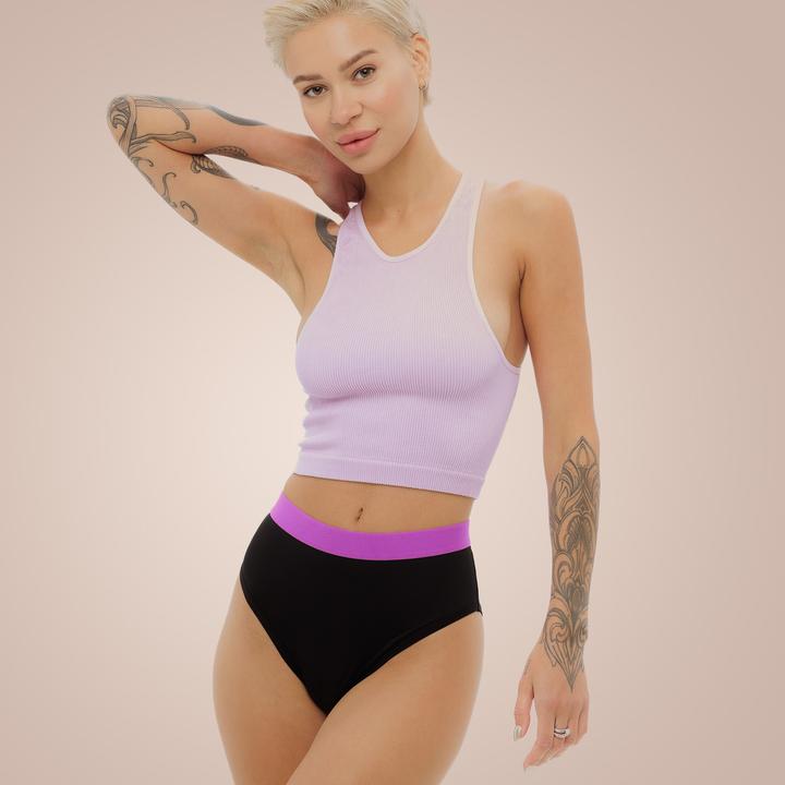 Immagine prodotto Weekiss Intimo sportivo a vita alta rosa per il periodo (40)