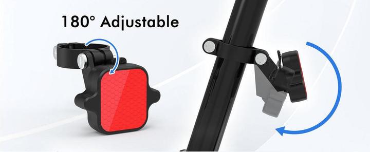 Actual product image Mili LiTag bicycle rear light with tag