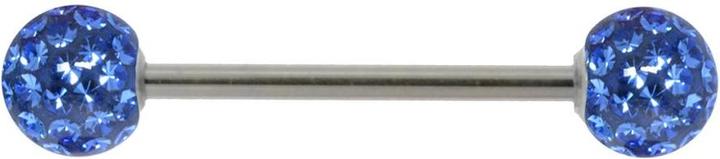 Actual product image Bijouteria Tongue piercing (Epoxy resin, Crystal, Surgical steel 316L)