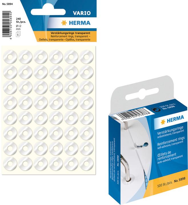 Actual product image Herma Verstärkungsringe