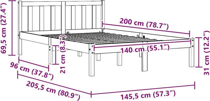 Produktbild VidaXL Sireno (140 x 200 cm)