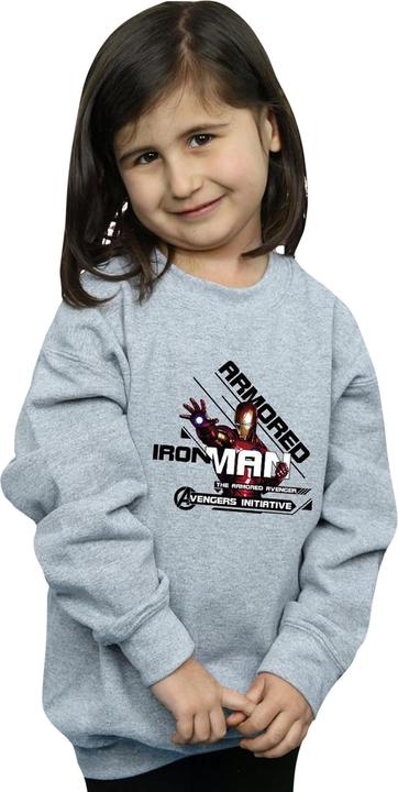 Actual product image Girls Iron Man Armored Avenger Sweatshirt (152, 158)