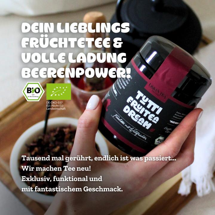 Actual product image Urban Tea Factory Tutti Fruitea Dream - Fruit tea with forest fruits - organic glass