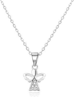 Produktbild Beneto Silver necklace with zircons Angel AGS664 / 47L (chain. pendant)