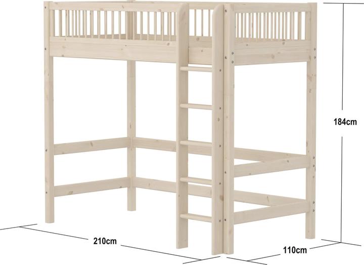 Immagine prodotto Flexa Letto a soppalco classico con montanti (90 x 200 cm)