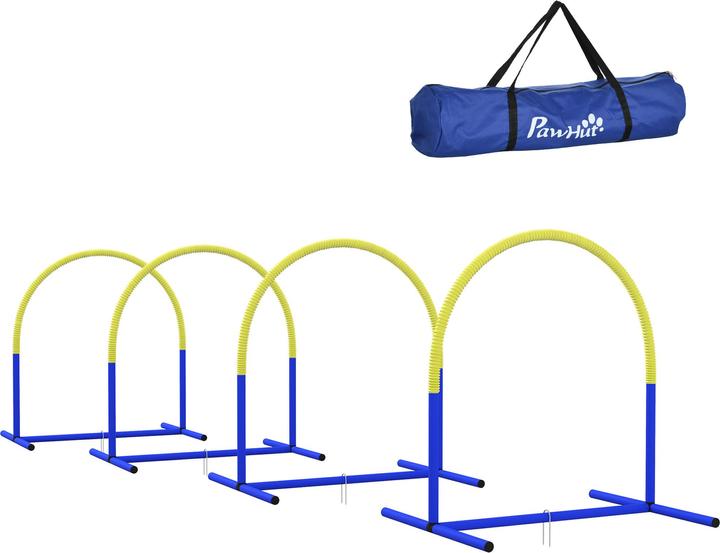 PawHut Hund Agility Set PE, ABS Blau+Gelb (Destrezza)