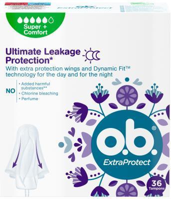 o.b. Extra Protect Super Plus tampons - Variant: 36 ks (36 x, Normal)