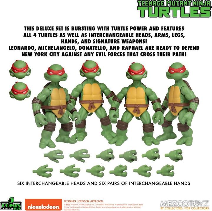 Produktbild Mezco Toys Teenage Mutant Ninja Turtles Actionfiguren Teenage Mutant Ninja Turtles Deluxe Set 8 cm