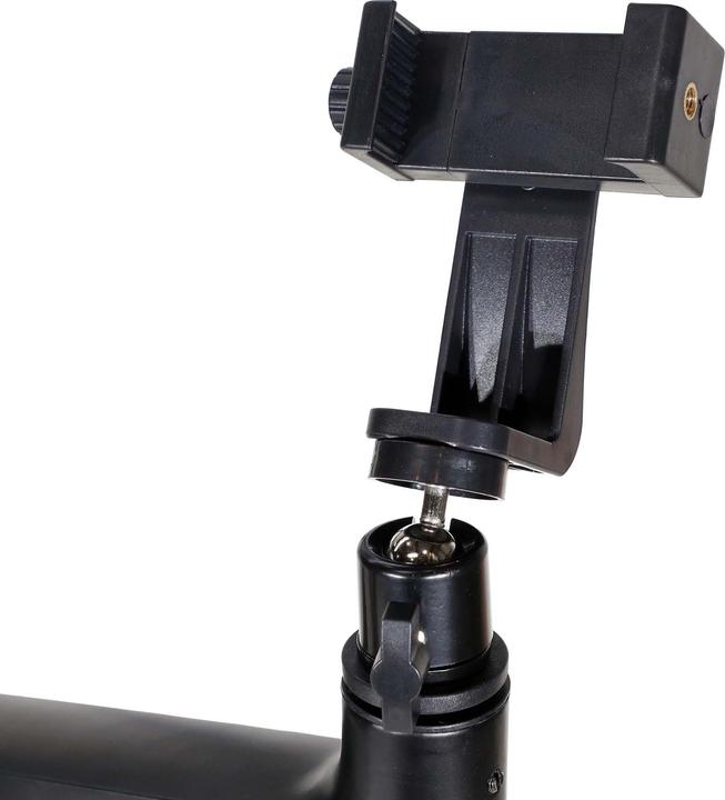 Actual product image Wiltec 4in1 tripod rollable mobile phone holder ring light streaming setup photo tripod (Plastic, Metal)