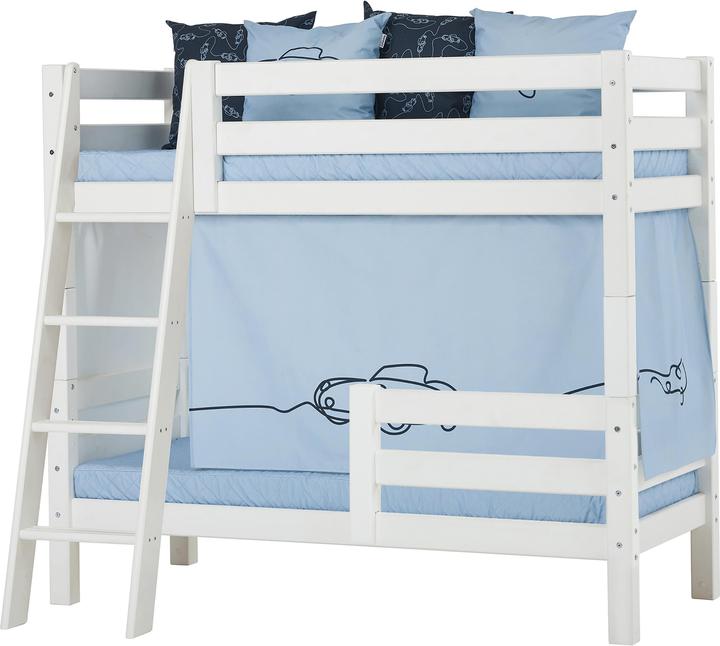 Actual product image Hoppekids CARS curtain for half-high cribs (lying surface 70x160 cm) in DREAM BLUE