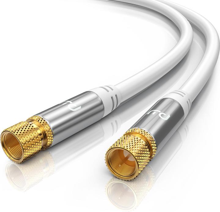 Produktbild Primewire SAT Kabel HDTV - Premium SAT Koaxialkabel - TV HDTV Radio DVB-T DVB-C DVB-S DVB-S2, 4 Fach Schirmung (135 dB, SAT Kabel)