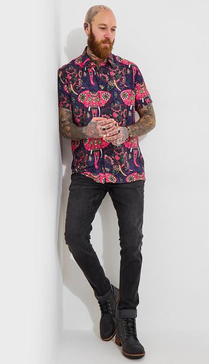 Produktbild Joe Browns Elephant Print Statement Short Sleeve Shirt (S)