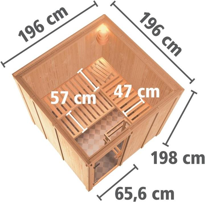 Produktbild Karibu Rodin ohne Dachkranz (9 KW Bio externe Steuerung)