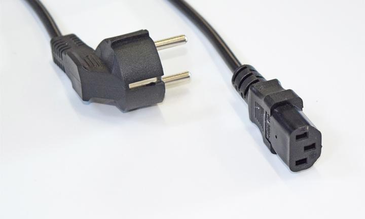 Actual product image Wantec wW cold appliance cable Schuko plug CEE7/7 socket IEC C13 0,3m (0.30 m)