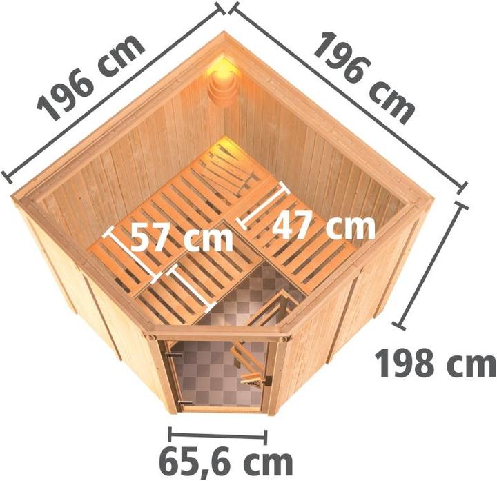 Produktbild Karibu Jarin ohne Dachkranz (9 KW Bio externe Steuerung)