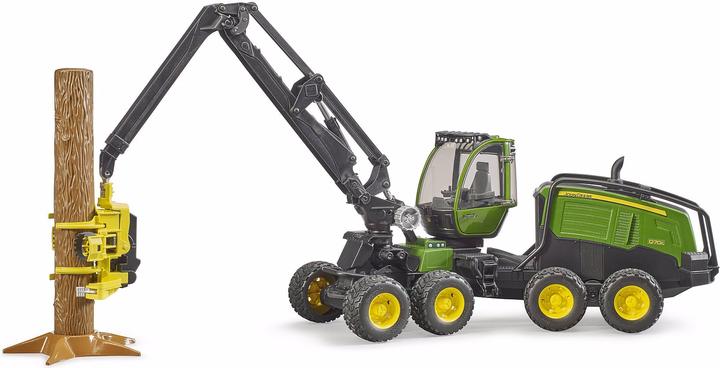 Actual product image Bruder John Deere 1270G Harvester with 1 tree trunk