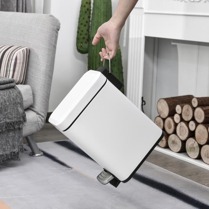 Immagine prodotto Homcom Cestino per rifiuti con pedale (5 l)