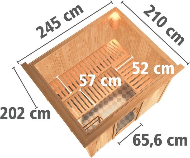 Produktbild Karibu Gobin mit Dachkranz (9 KW externe Steuerung)